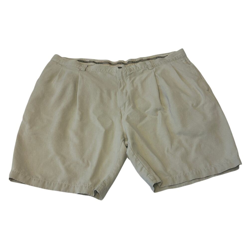 Tommy Bahama Men's 100% Silk Shorts Pleated Size 44 Beige Casual Old Money